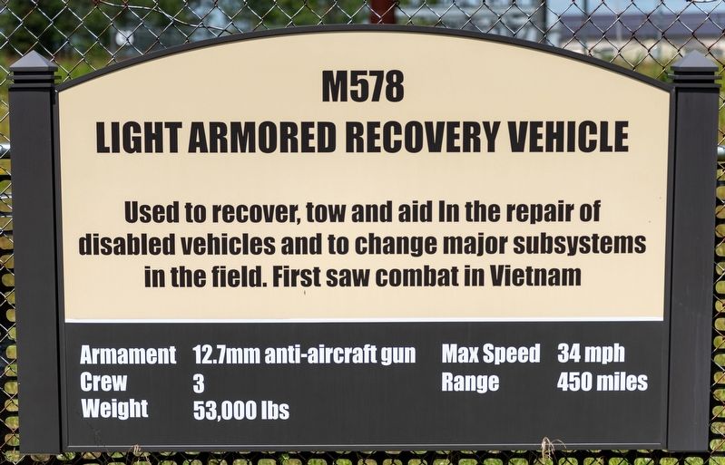 M578 Light Armored Recovery Vehicle Marker image. Click for full size.