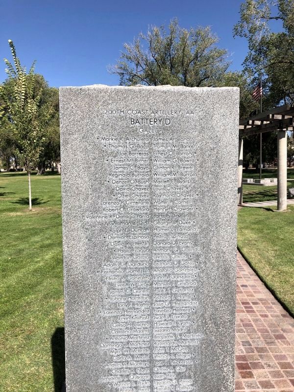 Bataan Memorial (200th Battery D, Gallup) image. Click for full size.