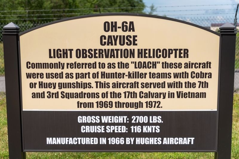 OH-6A Cayuse Light Observation Helicopter Marker image. Click for full size.