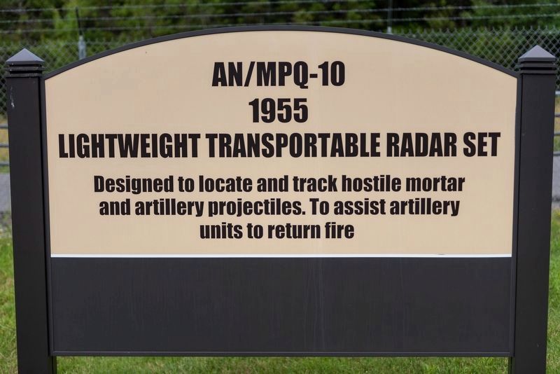 AN/MPQ-10 Lightweight Transportable Radar Set Marker. Click for full size. AN/MPQ-10 Lightweight Transportable Radar Set Marker image. Click for full size.