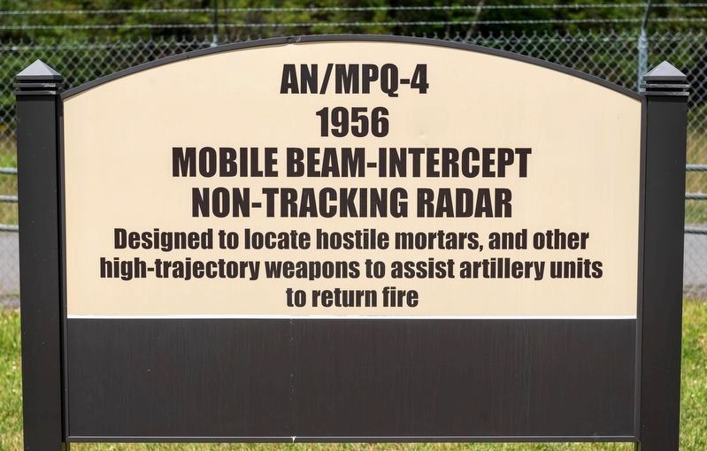 AN/MPQ-4 Mobile Beam-Intercept Non-Tracking Radar Marker image. Click for full size.