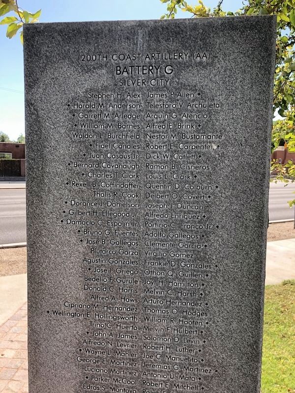 Bataan Memorial (200th Battery G, Silver City) image. Click for full size.