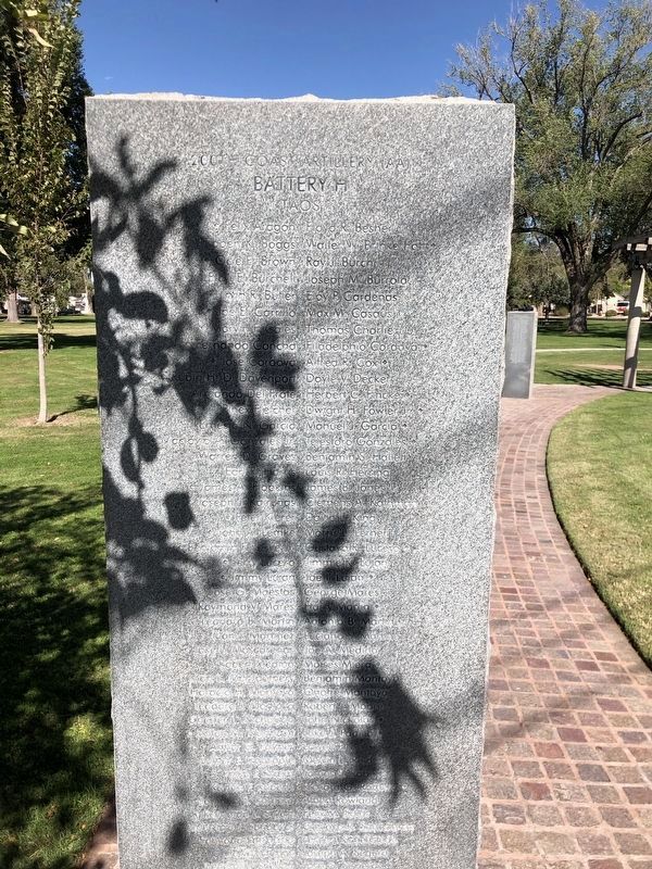 Bataan Memorial (200th Battery H, Taos) image. Click for full size.