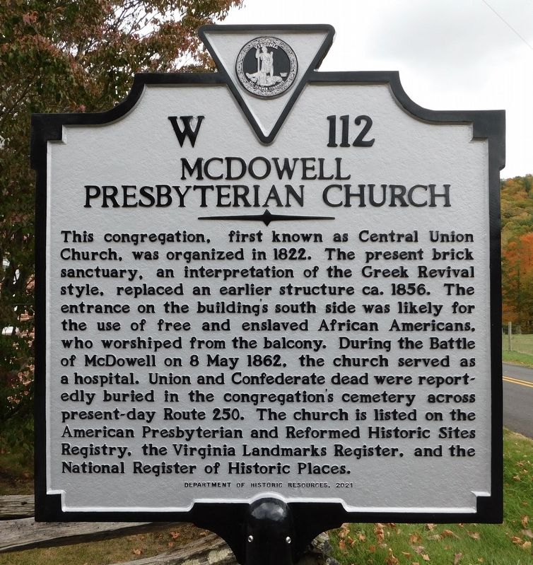 McDowell Presbyterian Church Marker image. Click for full size.