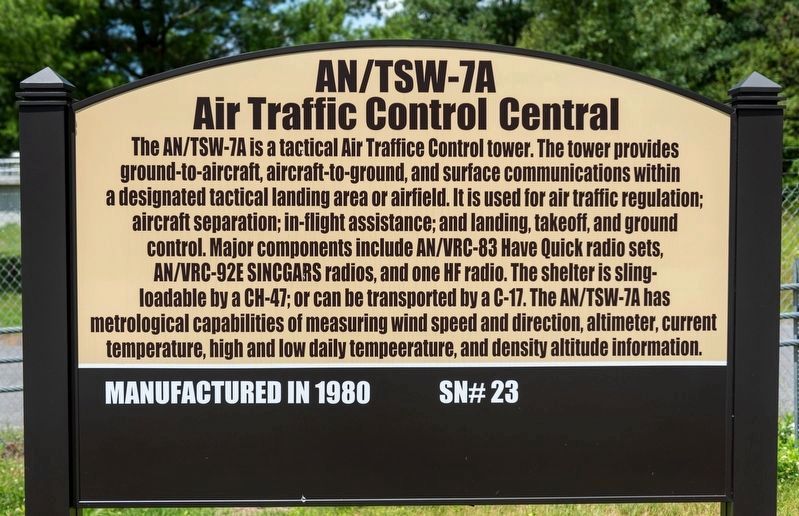 AN/TSW-7A Air Traffic Control Central Marker image. Click for full size.