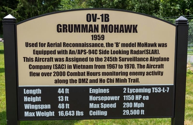 OV-1B Grumman Mohawk Marker image. Click for full size.