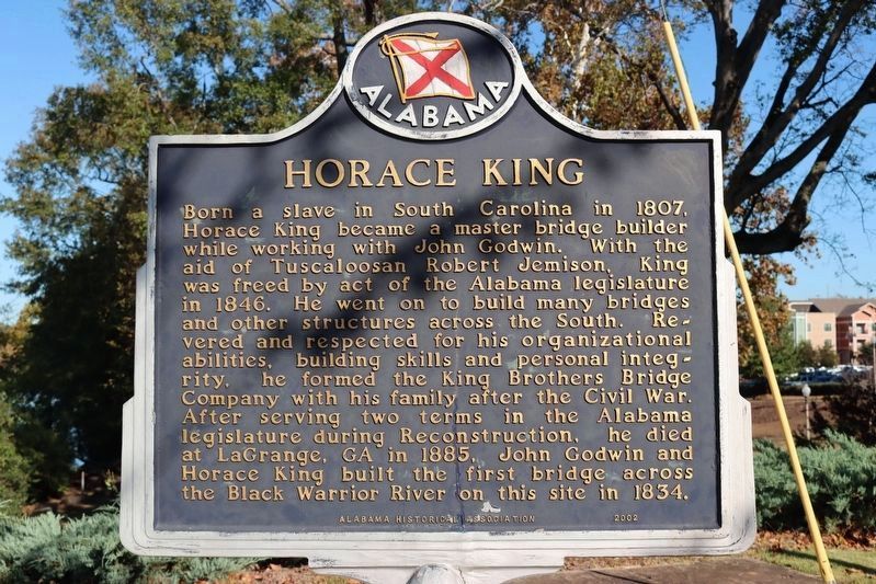 Horace King Marker - New Location image. Click for full size.