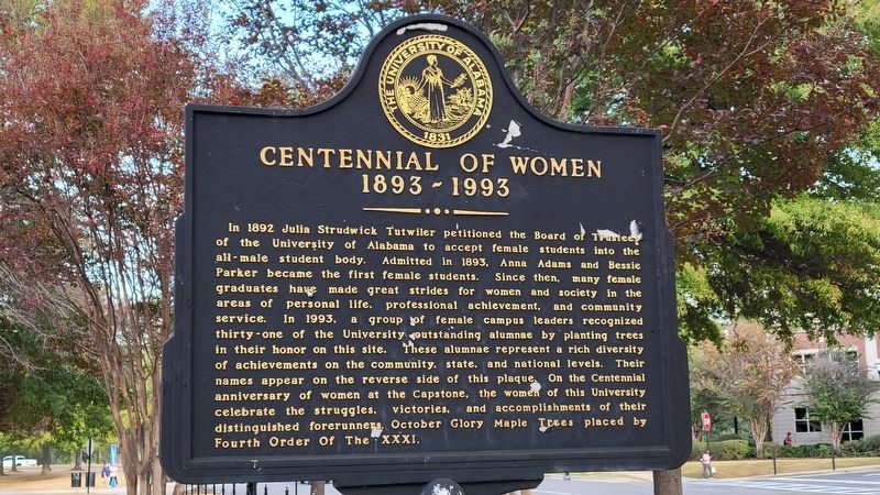 Centennial of Women Marker image. Click for full size.