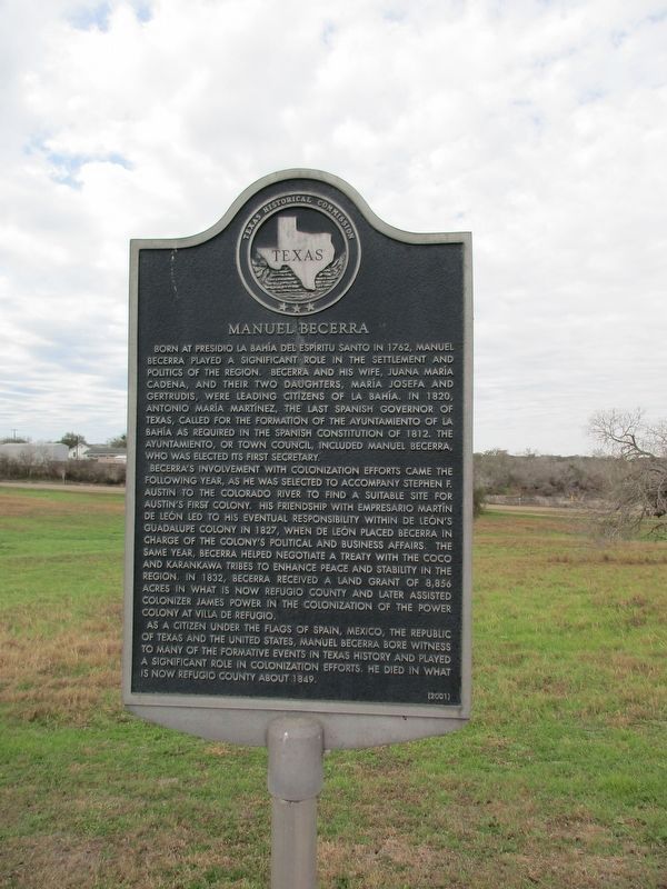 Manuel Becerra Marker. Click for full size. Manuel Becerra Marker image. Click for full size.