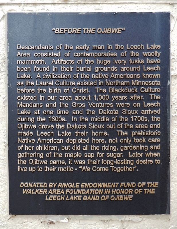 "Before the Ojibwe" Marker image. Click for full size.