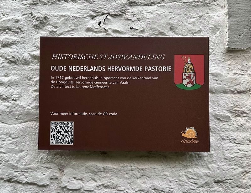 Oude Nederlands Hervormde Pastorie / Old Dutch Reformed Presbytery Marker image. Click for full size.
