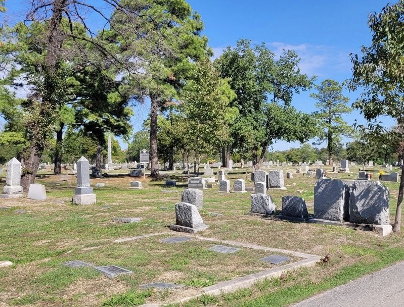 The view of the Hortense Sparks Malsch Ward Marker in the Hollywood Cemetery. Click for full size. The view of the Hortense Sparks Malsch Ward Marker in the Hollywood Cemetery image. Click for full size.