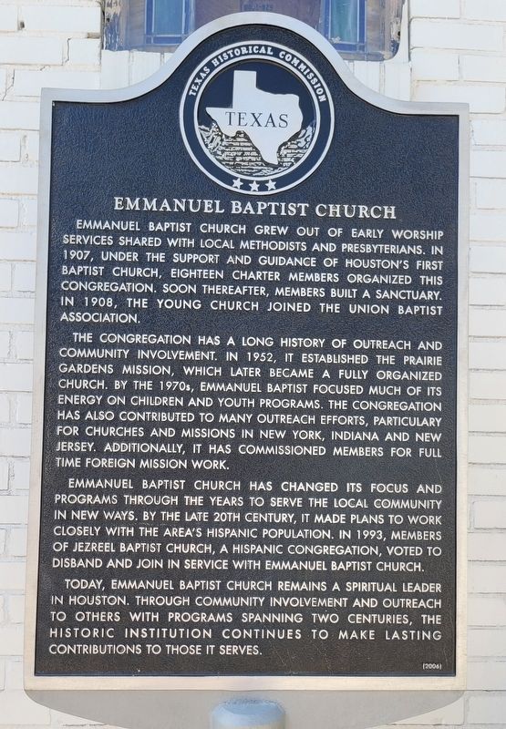 Emmanuel Baptist Church Marker. Click for full size. Emmanuel Baptist Church Marker image. Click for full size.