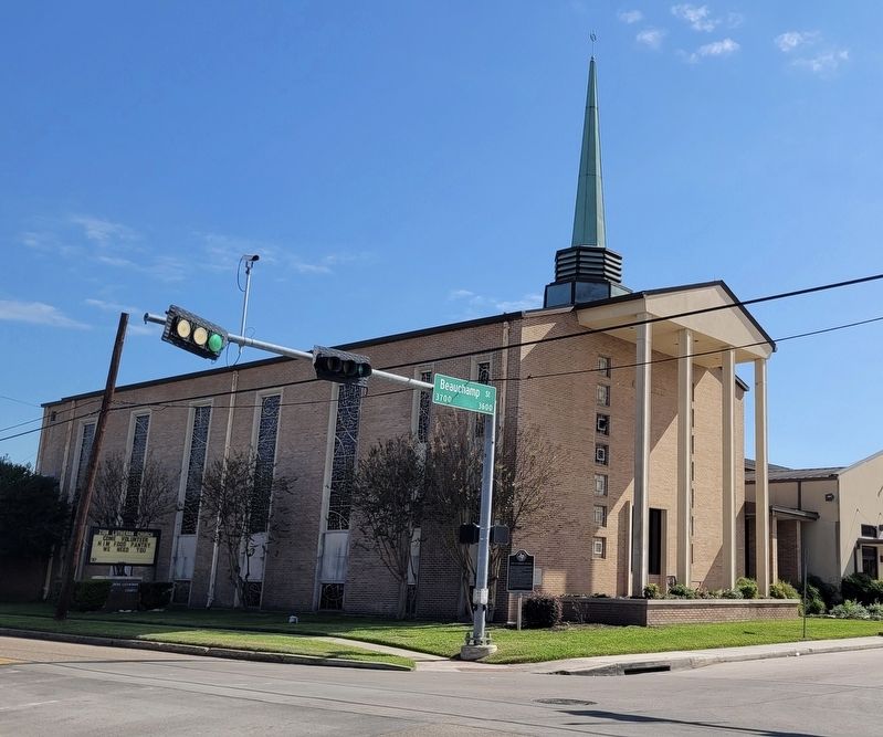 The view of the Zion Lutheran Church and Marker from the street intersection. Click for full size. The view of the Zion Lutheran Church and Marker from the street intersection image. Click for full size.