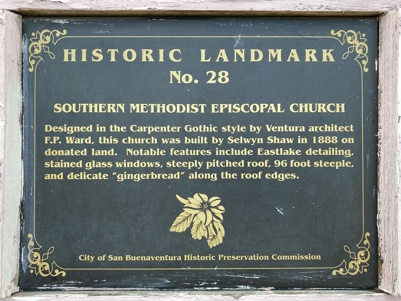 Southern Methodist Episcopal Church Marker image. Click for full size.