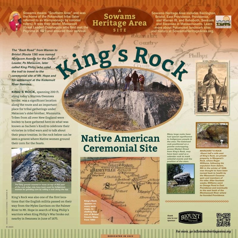 King's Rock Native American Ceremonial Site Marker image. Click for full size.