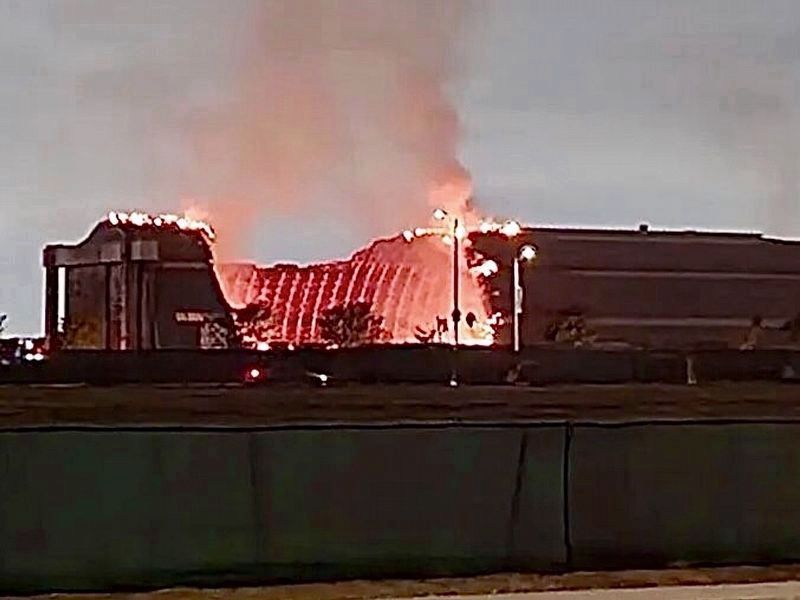 Fire Destroys Hangar 1 - in 2023 image. Click for full size.