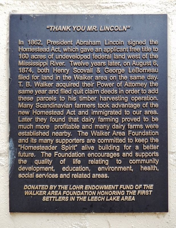 "Thank You Mr. Lincoln" Marker image. Click for full size.