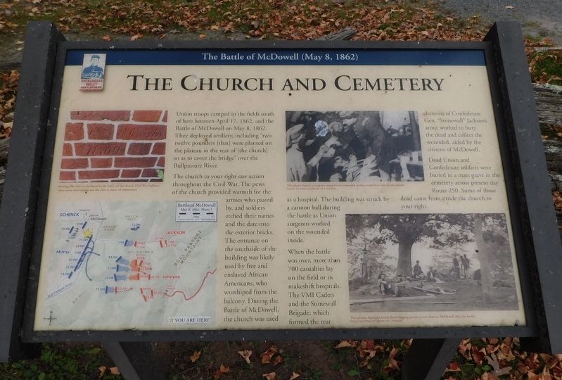 The Church and Cemetery Marker image. Click for full size.