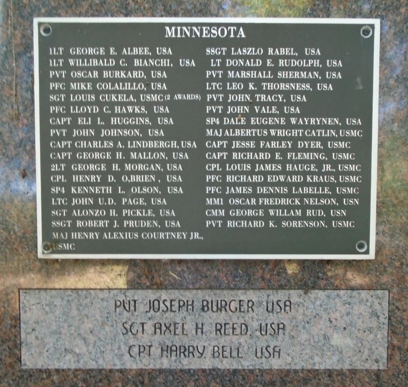Minnesota Medal of Honor Recipients Marker image. Click for full size.