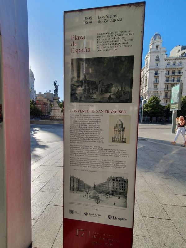Plaza de Espaa Marker Reverse image. Click for full size.