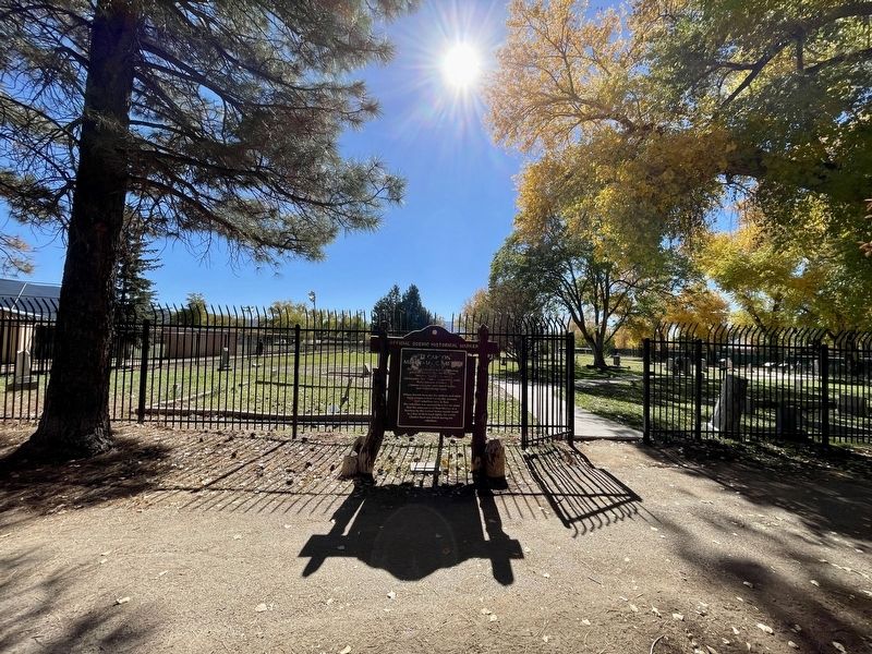 Kit Carson Memorial Cemetery and Marker. Click for full size. Kit Carson Memorial Cemetery and Marker image. Click for full size.