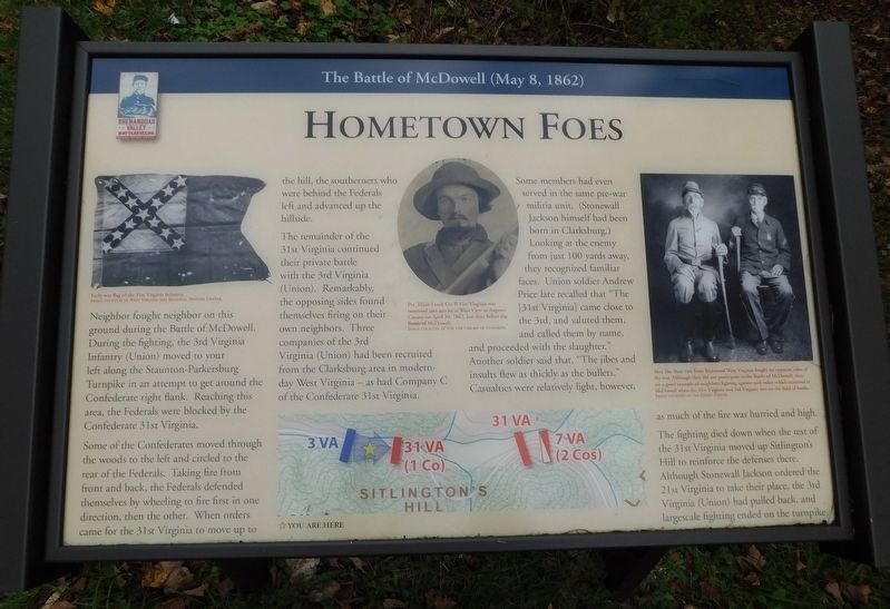 Hometown Foes Marker image. Click for full size.