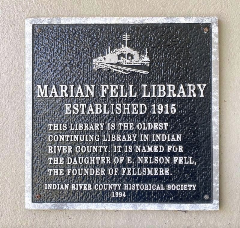 The Marian Fell Library Marker image. Click for full size.