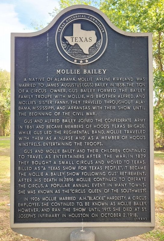 Mollie Bailey Marker image. Click for full size.