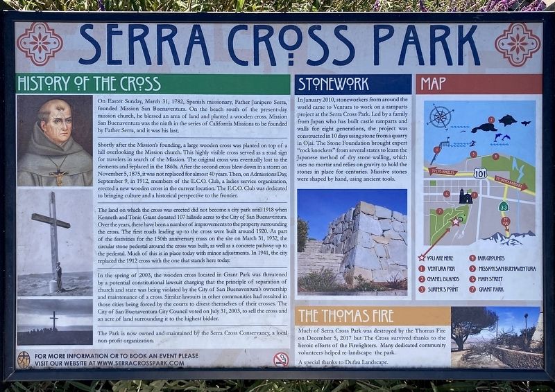 Serra Cross Marker. Click for full size. Serra Cross Marker image. Click for full size.