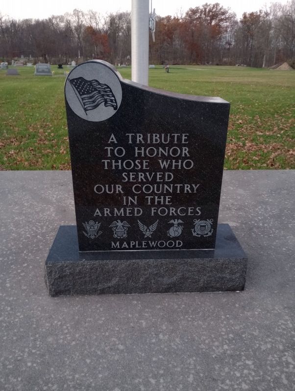 Maplewood Cemetery Veterans Memorial Marker. Click for full size. Maplewood Cemetery Veterans Memorial Marker image. Click for full size.