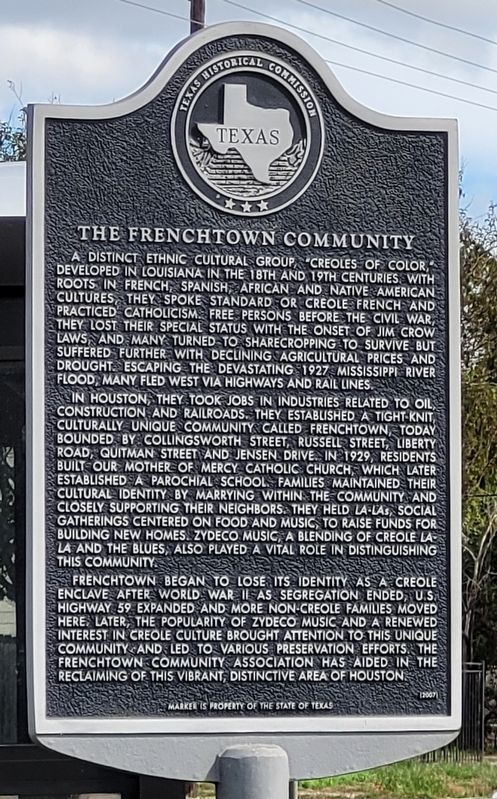 The Frenchtown Community Marker image. Click for full size.