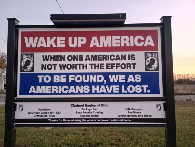 Wake Up America side of marker image. Click for full size.