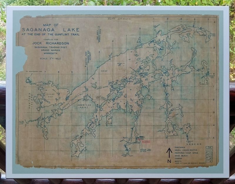 Map of Saganaga Lake marker image. Click for full size.