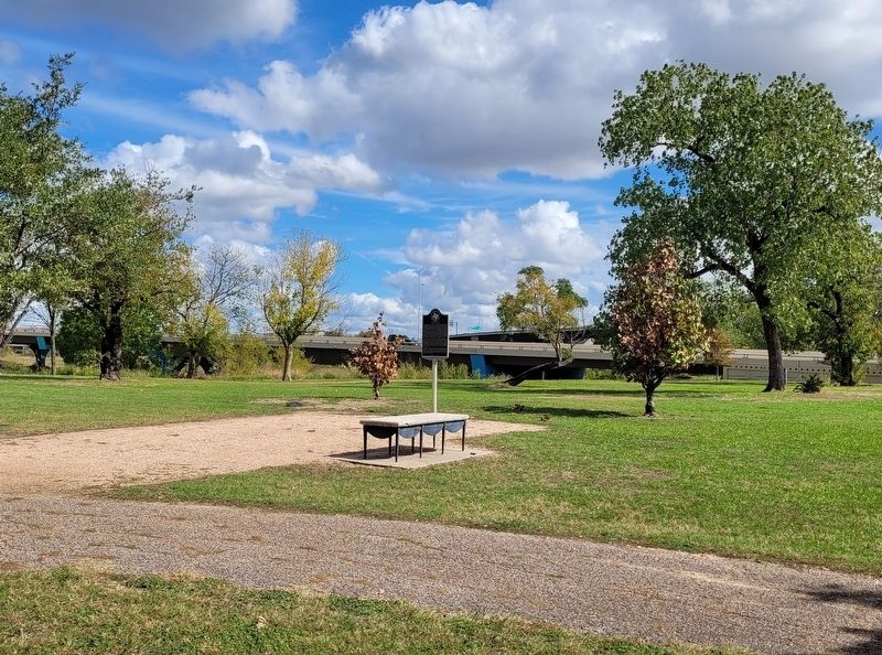 The view of the Frost Town Marker in the James Bute Park. Click for full size. The view of the Frost Town Marker in the James Bute Park image. Click for full size.