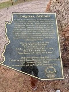 Congress, Arizona Marker image. Click for full size.