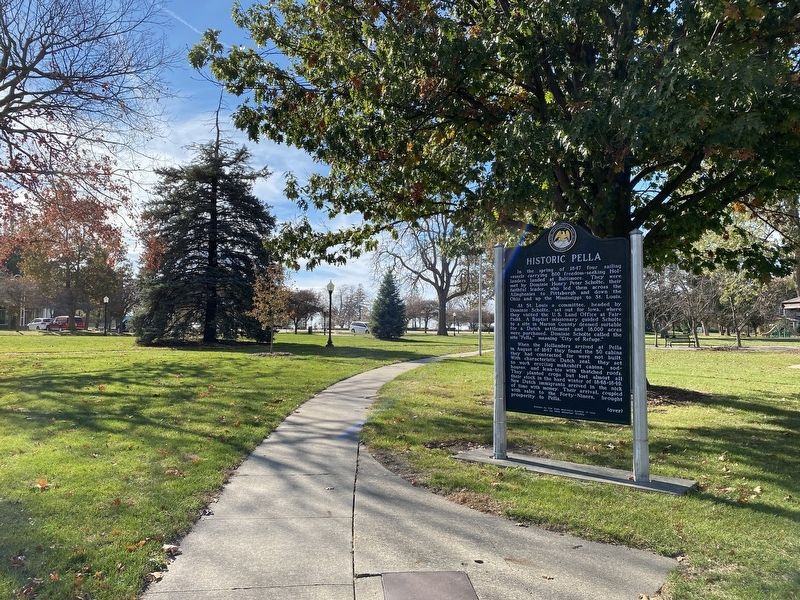 Historic Pella Marker. Click for full size. Historic Pella Marker image. Click for full size.