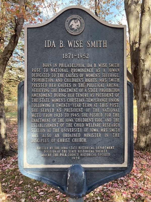 Ida B. Wise Smith Marker image. Click for full size.