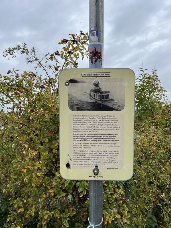 First West Vancouver Ferry Marker image. Click for full size.