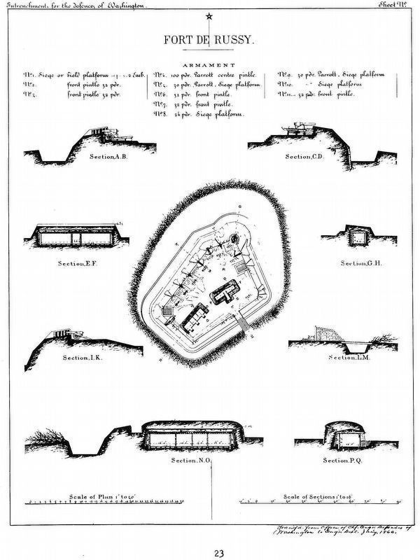 Fort De Russy<br>U. S. Army Corps of Engineers Drawing image. Click for full size.