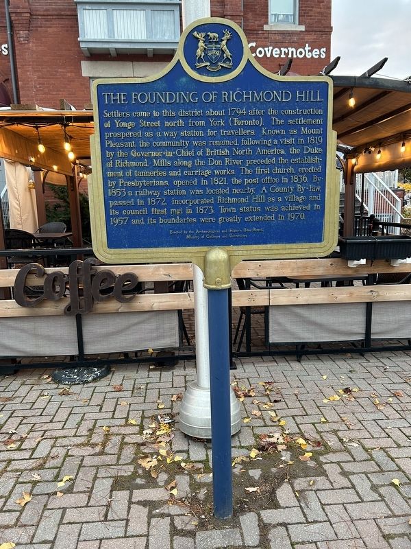 The Founding of Richmond Hill Marker image. Click for full size.