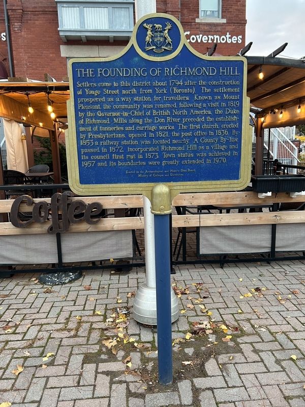 The Founding of Richmond Hill Marker image. Click for full size.