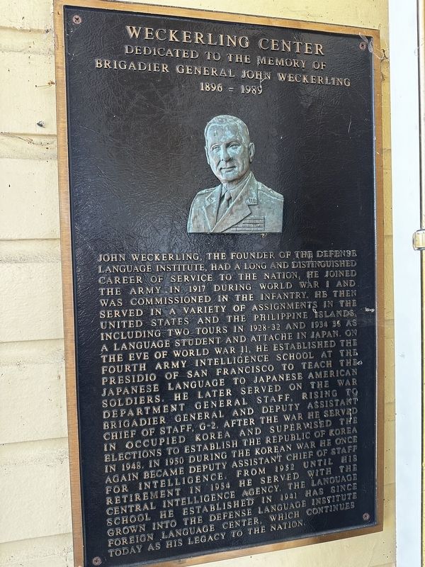 Weckerling Center Marker. Click for full size. Weckerling Center Marker image. Click for full size.