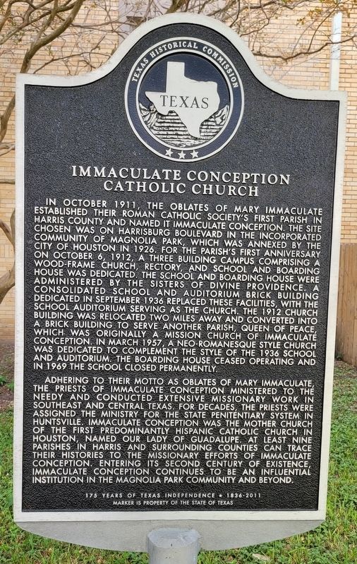 Immaculate Conception Catholic Church Marker image. Click for full size.