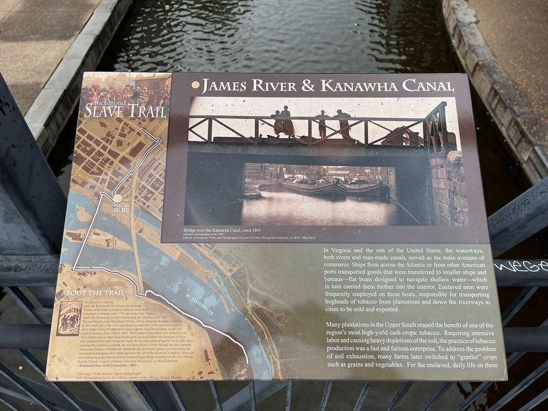 James River & Kanawha Canal Marker [Left panel] image. Click for full size.