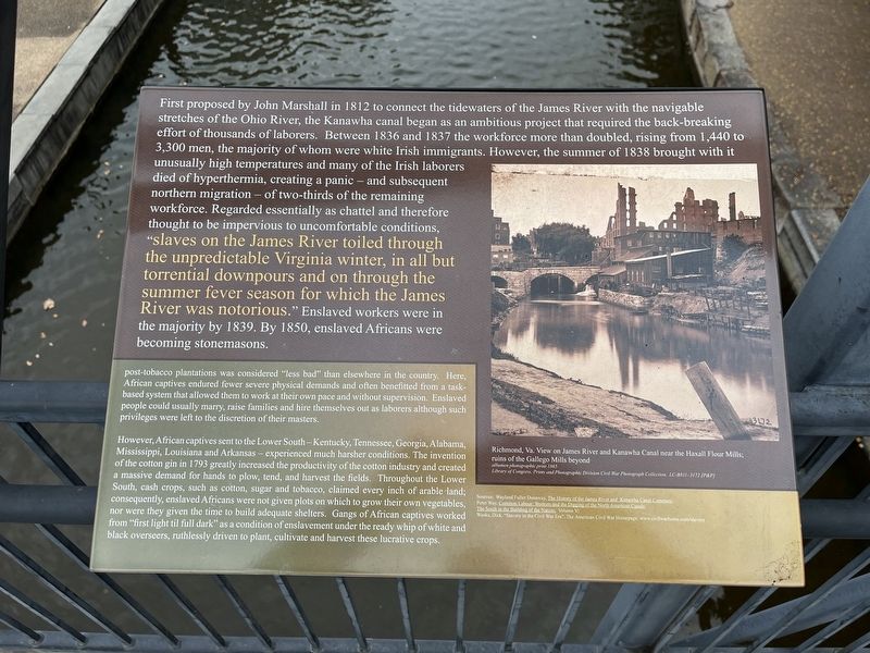 James River & Kanawha Canal Marker [Right panel] image. Click for full size.