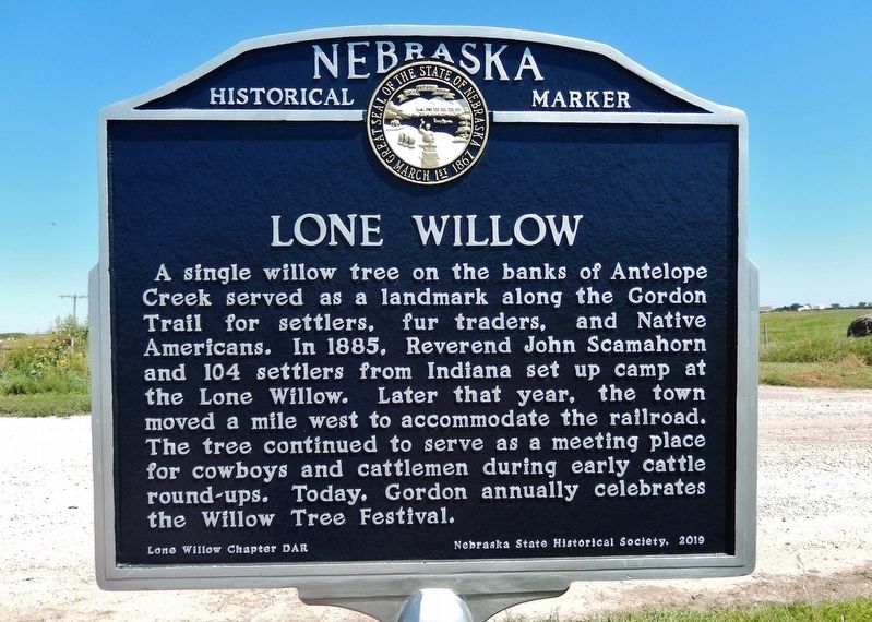 Lone Willow Marker image. Click for full size.