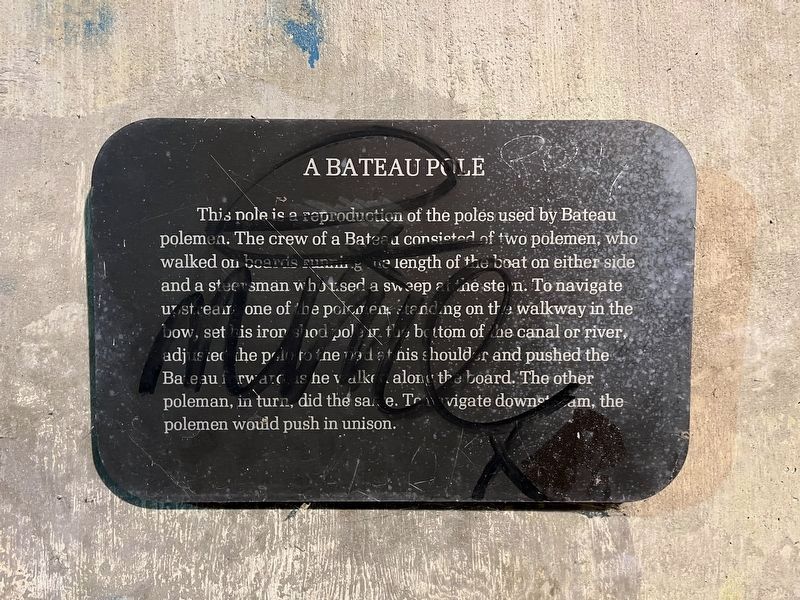 A Bateau Pole Marker image. Click for full size.