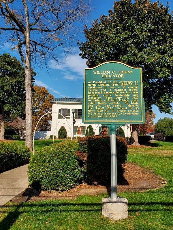 William C. Friday Marker (relocated). Click for full size. William C. Friday Marker (relocated) image. Click for full size.