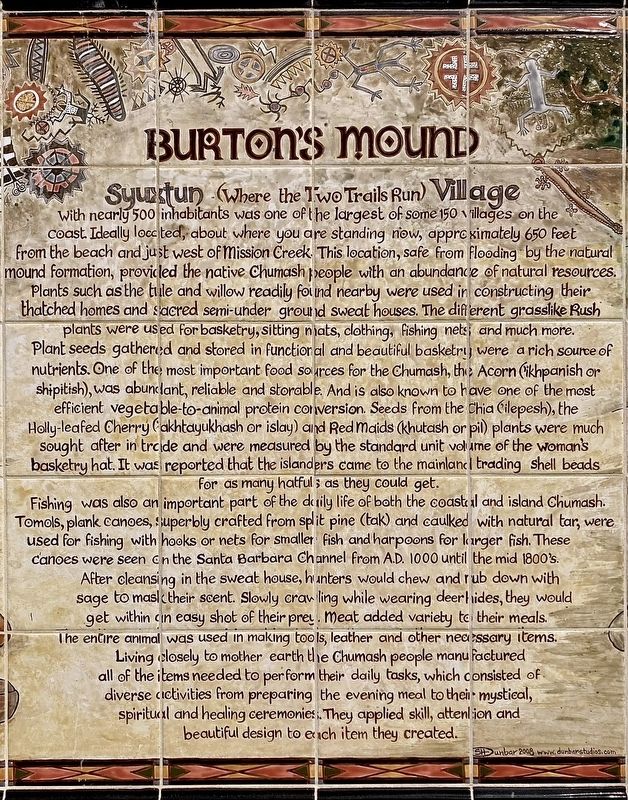 Burton�s Mound Marker image. Click for full size.